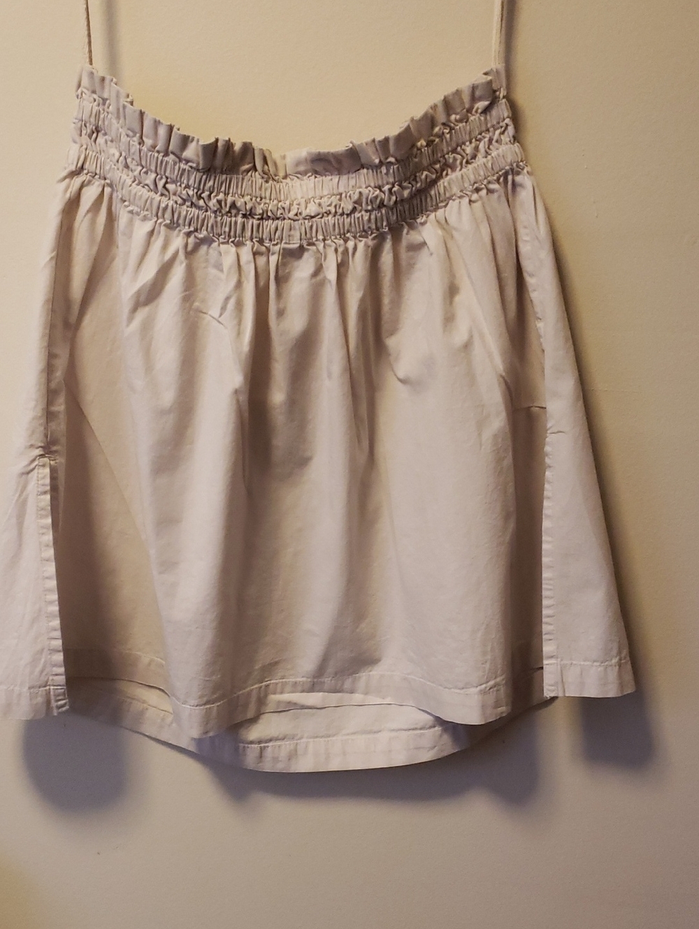 Free People Cream Elastic-Waist Circle Skirt